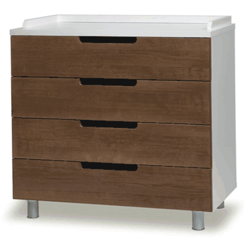 Oeuf Classic Collection 4 Drawer Dresser in Walnut