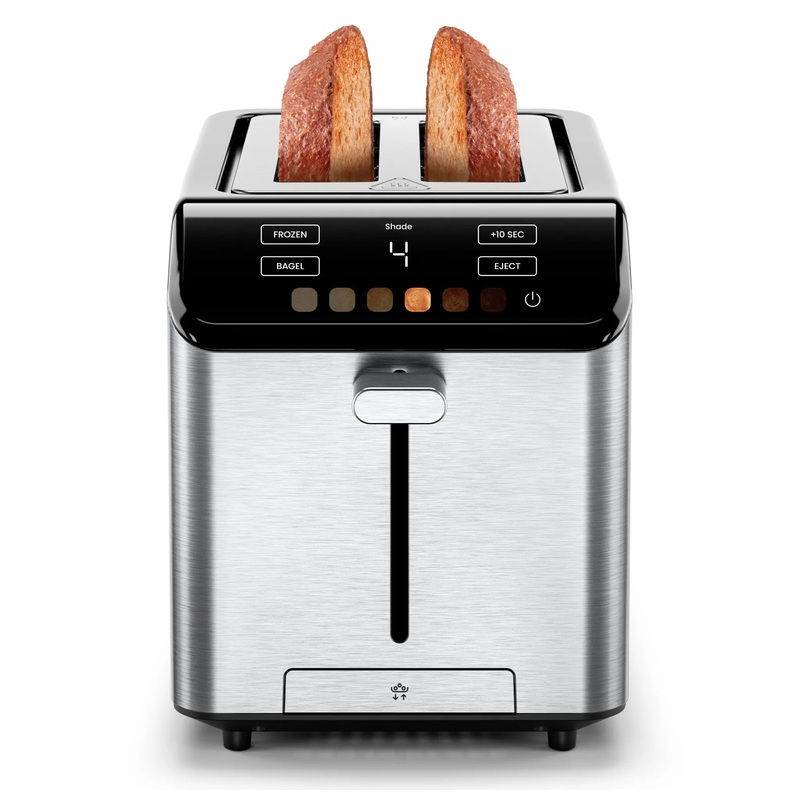 Smart Touch 2 Slice Digital Toaster with 6 Touchscreen Shade Settings  Stainless Steel