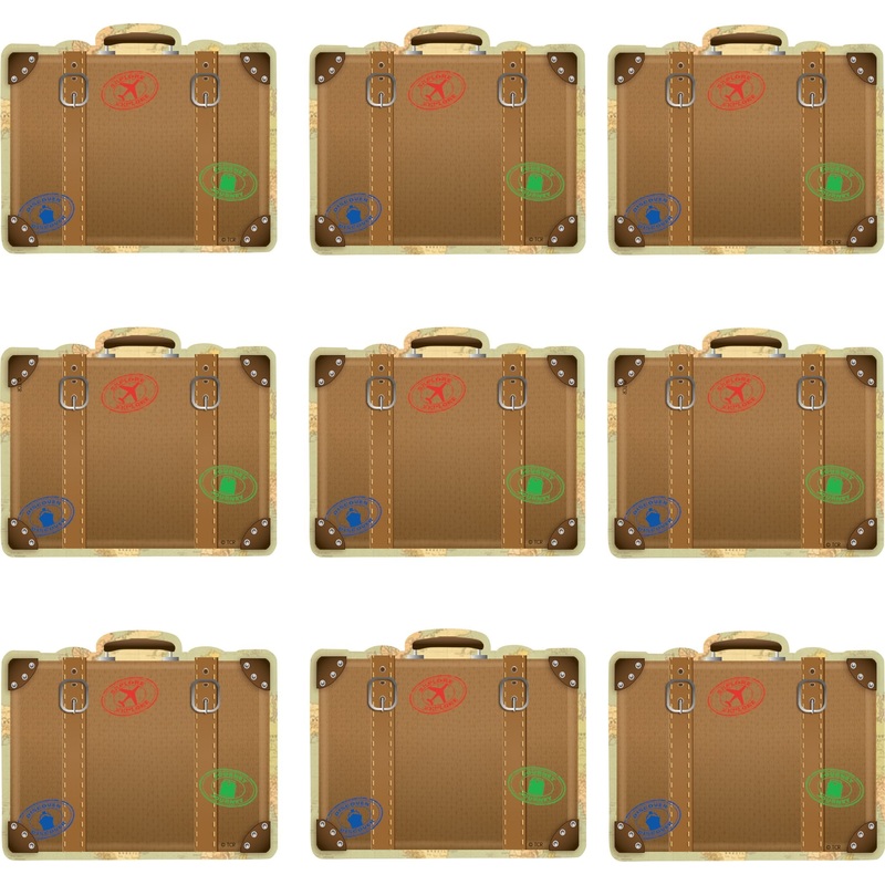 Travel the Map Luggage Mini Accents(C)