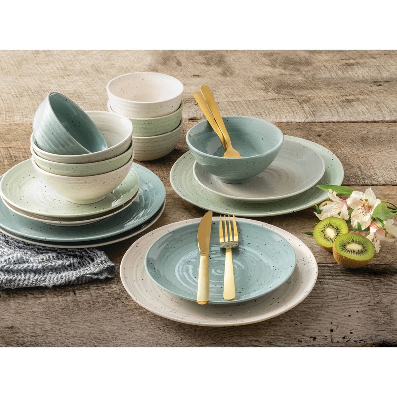 16pc Stoneware Siterra Assorted Dinnerware Set – Sango