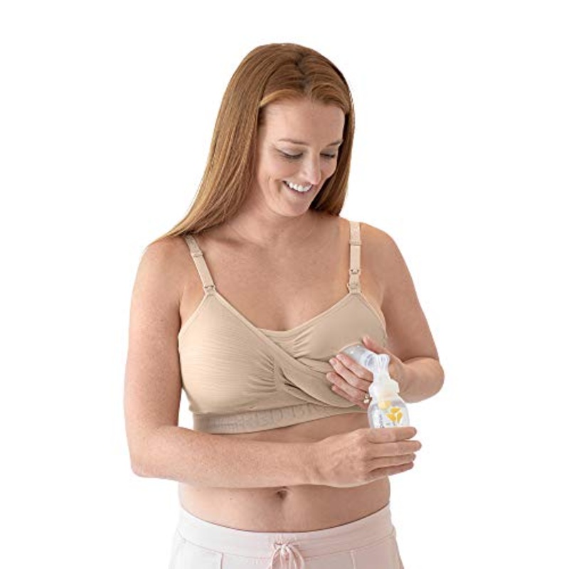 Kindred Bravely Sublime Hands-Free Pumping & Nursing Bra, Medium, Beige, Regular