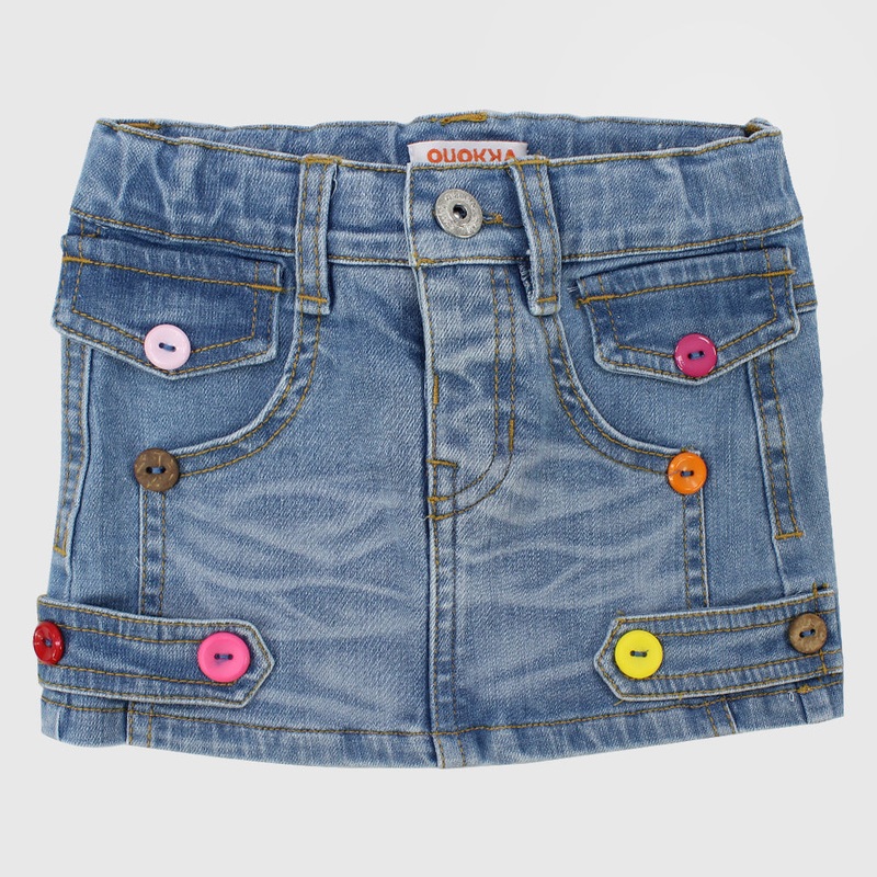 Little Buttons Jean Skirt