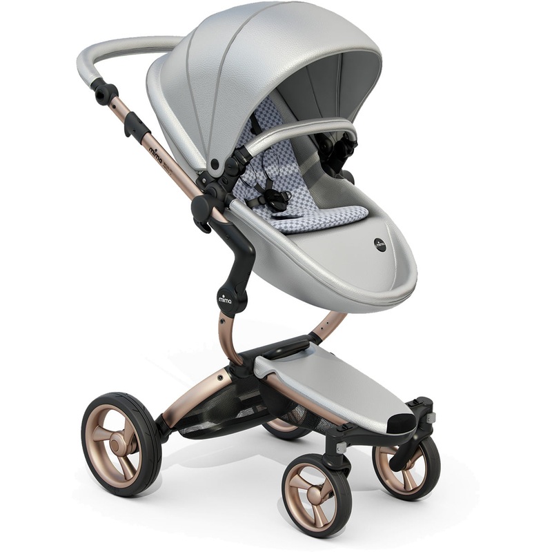 Mima 2019 Xari Complete Stroller, Rose Gold – Argento / Retro Blue