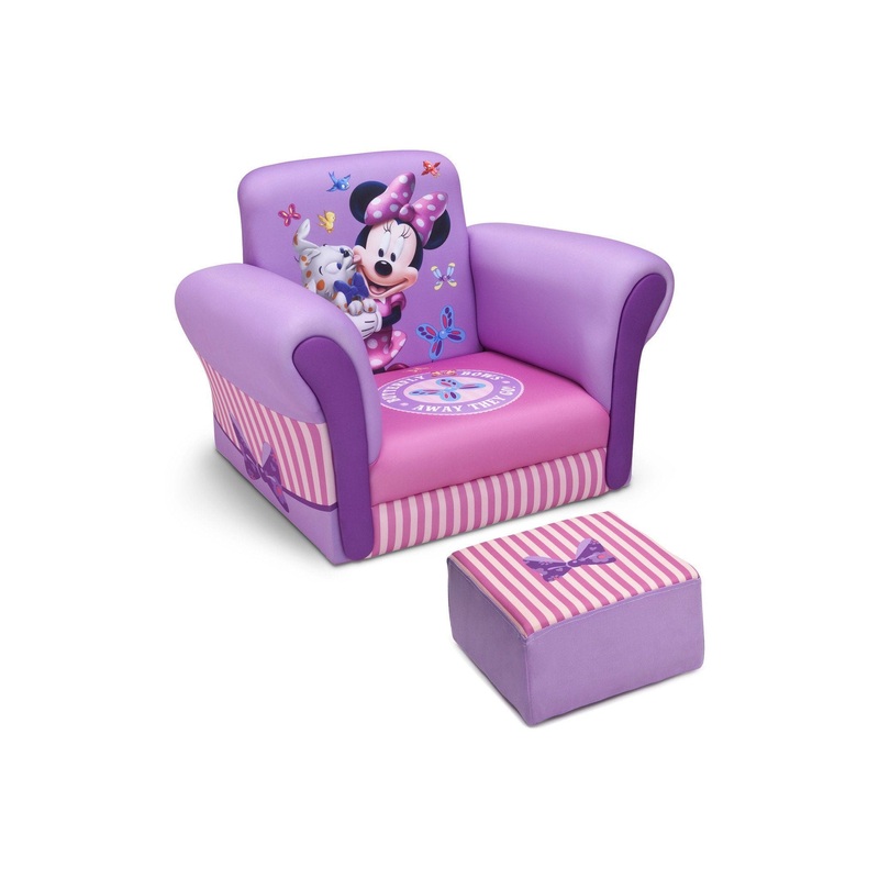 Minnie Mouse Upholstered Chair with Ottoman