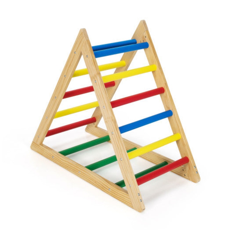 Climbing Triangle Ladder With 3 Levels for Kids-Multicolor
