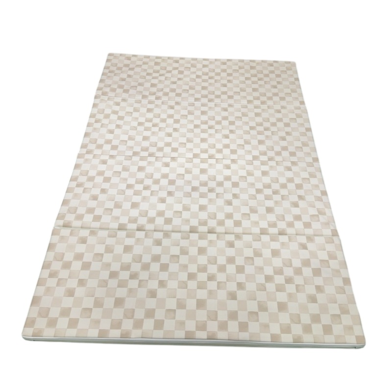 House of Noa Tumbling Mat, 4×6, Checker Almond