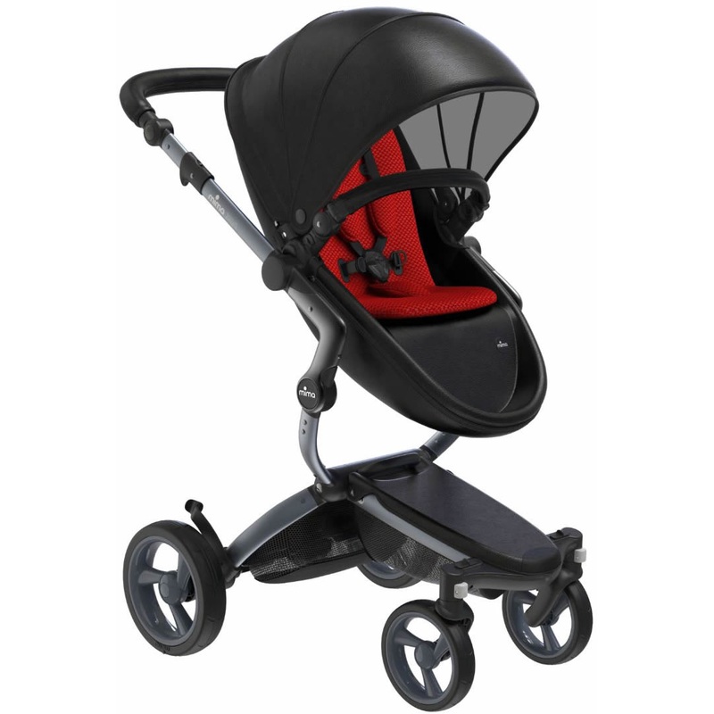Mima Xari Complete Stroller, Graphite – Black / Ruby Red