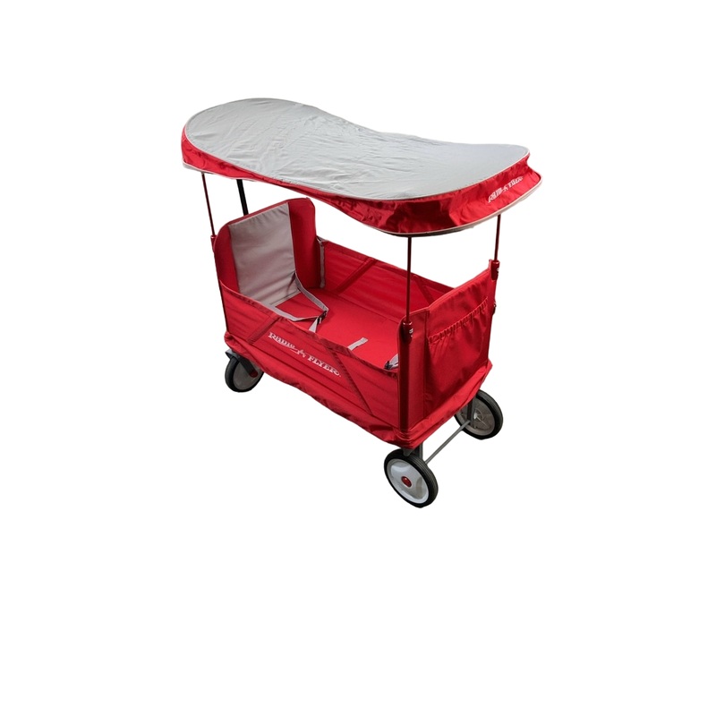 Radio Flyer 3-in-1 EZ Fold Wagon With Canopy, Red
