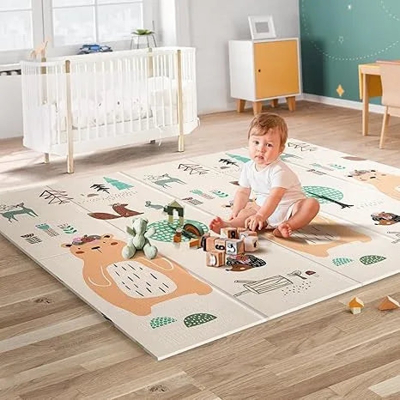 Reversible Foam Playmat for Babies 59 x59 Inch
