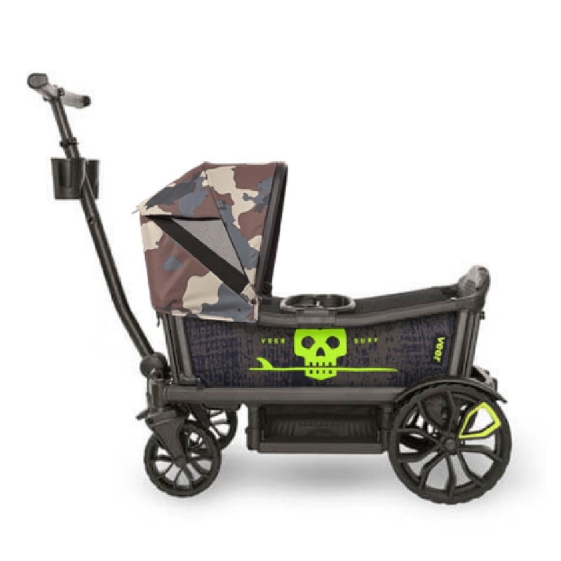Veer Cruiser (2 Seater) Stroller Wagon + Canopy Bundle – Surf/Camo