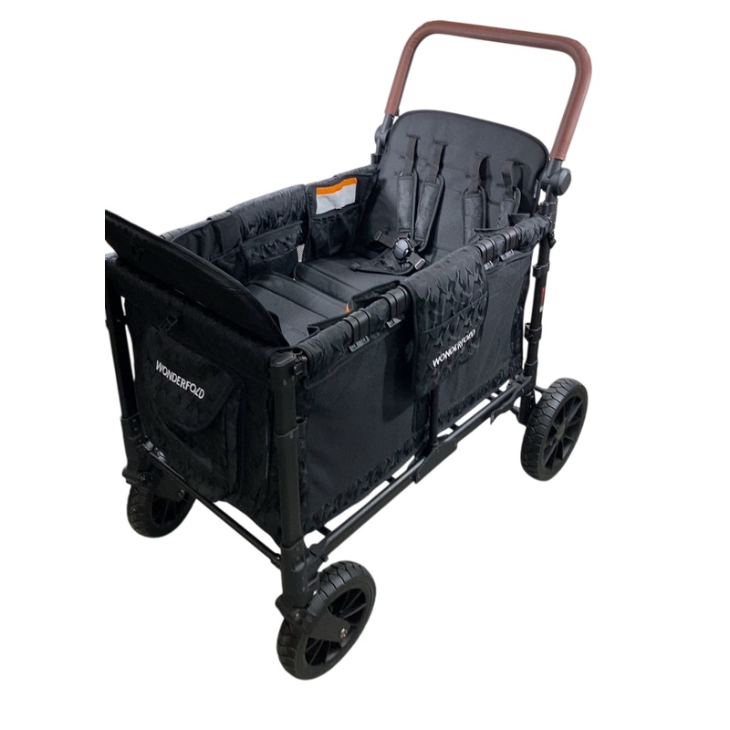 Wonderfold W4 Luxe Quad Stroller Wagon, 2023, Black Camo
