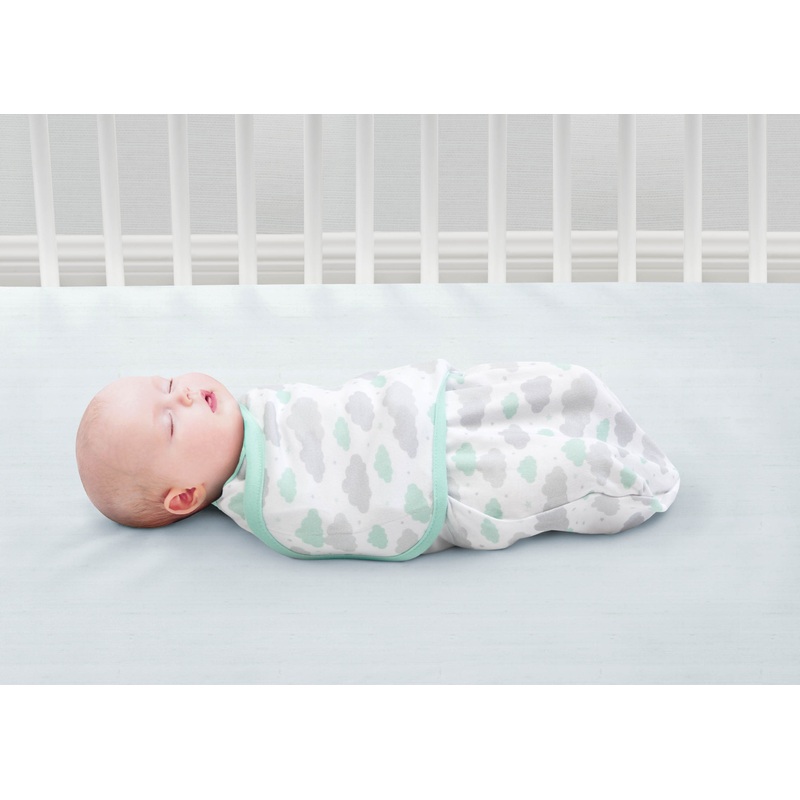 Little Lambs Adjustable Swaddle Wrap – Size Large, Fits Babies 3-6 Months/14-18 lbs., 4-Pack