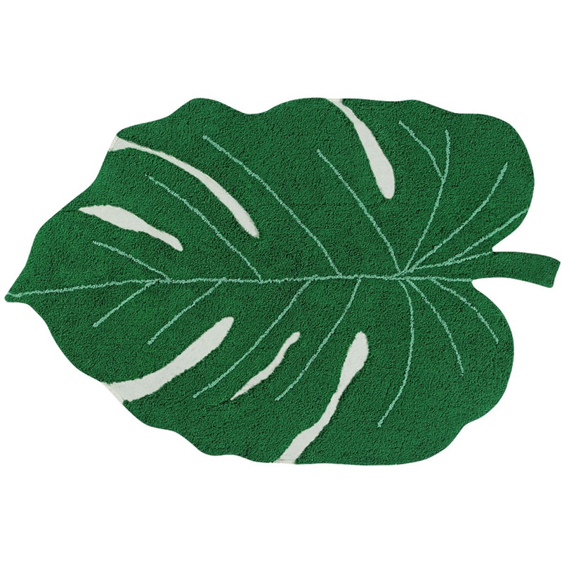Lorena Canals Monstera Leaf Rug (4′ x 5′ 3”)