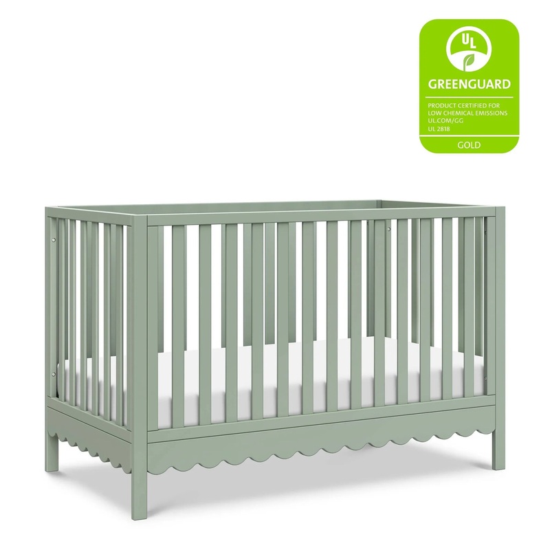 Sammy Scallop 4-in-1 Convertible Crib – Light Sage