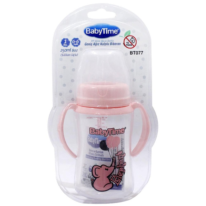 Baby Time Baby Wide Neck Bottle With Handles 250ml