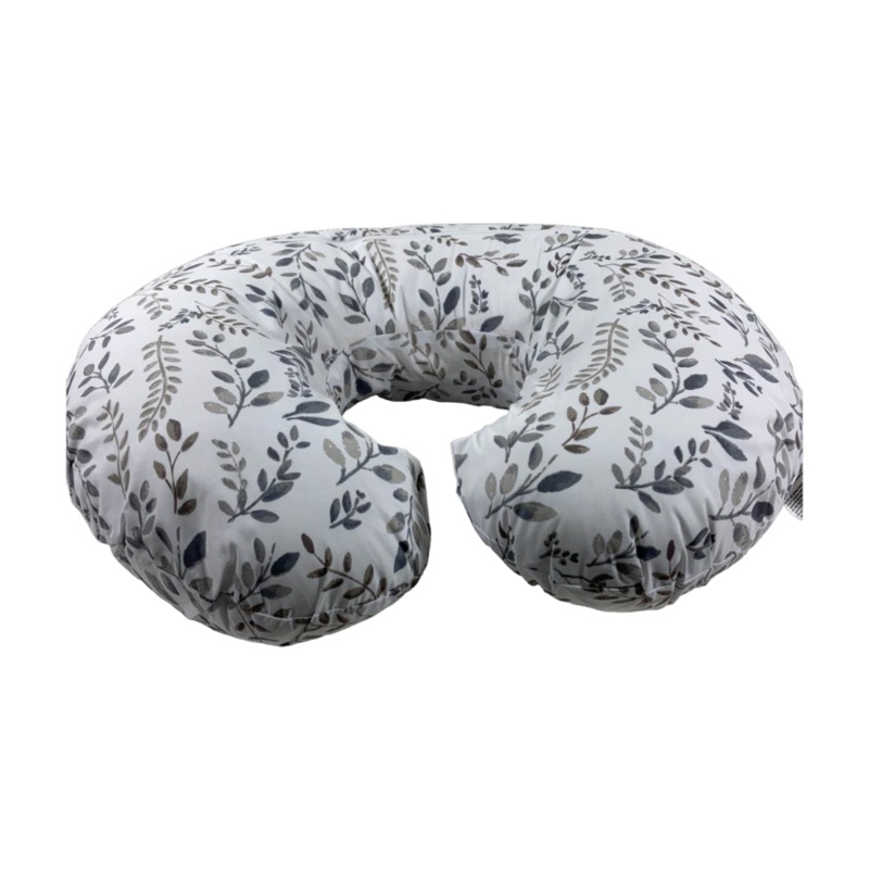 Boppy Nursing and Infant Support Pillow, Grey Taupe Leaves