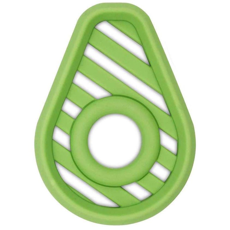 Itzy Ritzy Chew Crew Teething Happens Silicone Teether Avocado