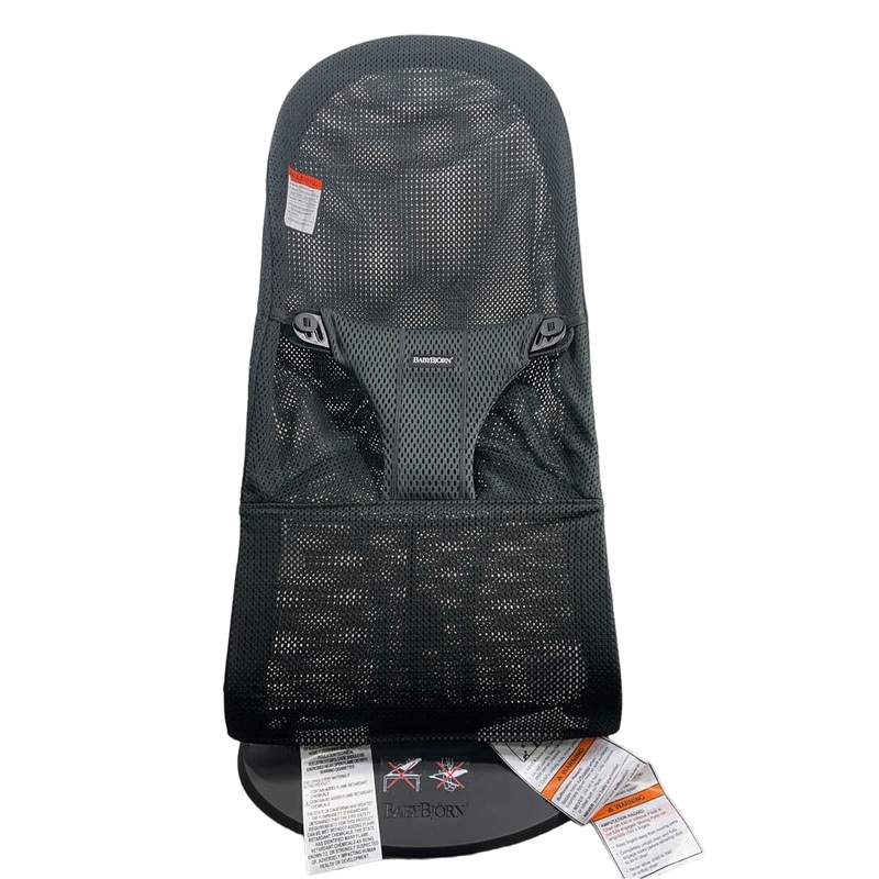 BabyBjorn Bouncer Bliss, Black Mesh, Black Frame