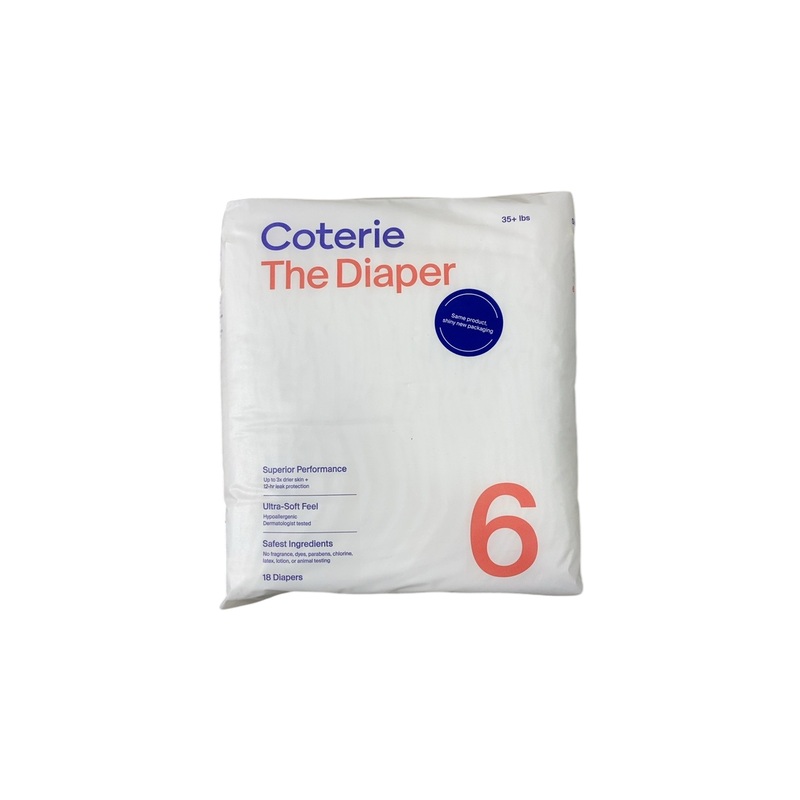 Coterie Size 6 Diapers, 18-Count