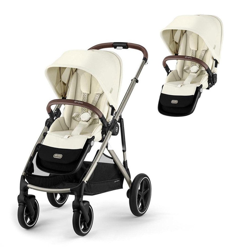 CYBEX Gazelle S Double Pushchair (2seats) – Seashell Beige