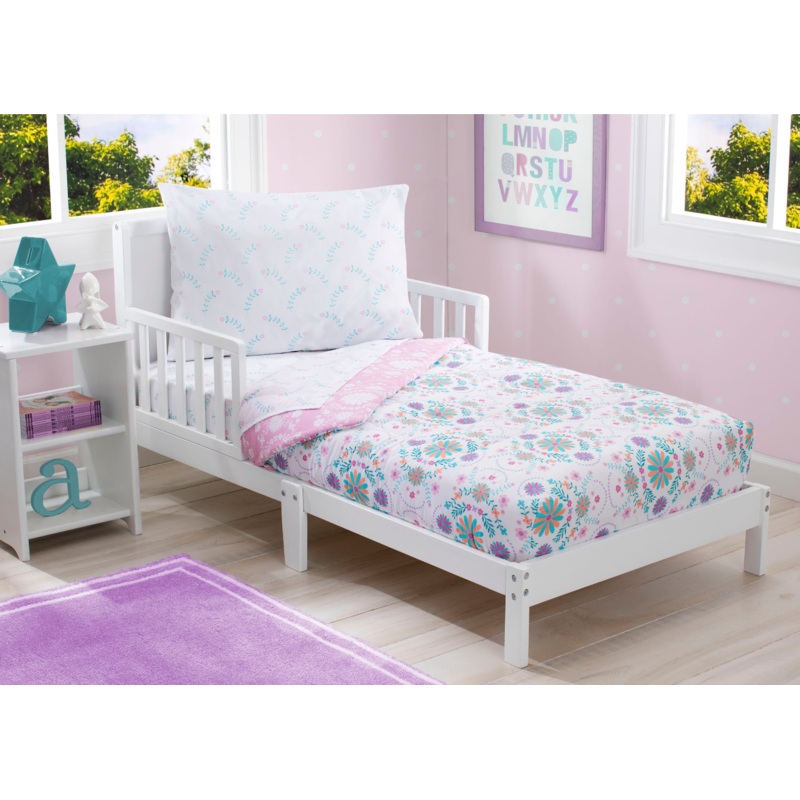 Girls 4-Piece Toddler Bedding Set