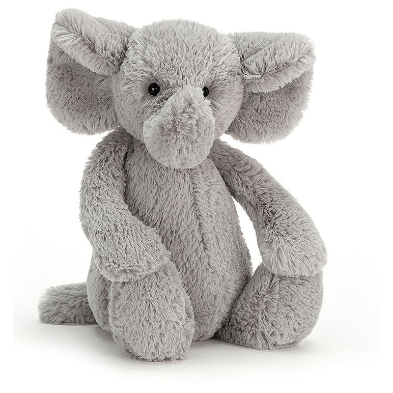Jellycat Bashful Grey Elephant, 12″