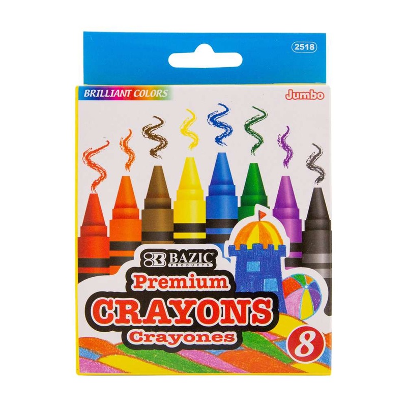 Premium Jumbo Crayons 8 Color