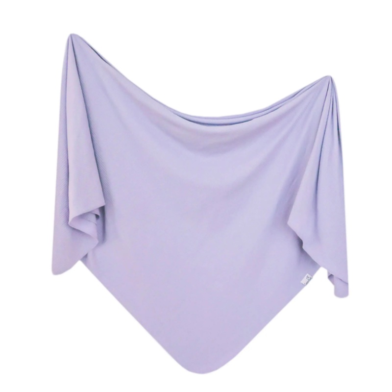 Ribbed Knit Swaddle Blanket – Periwinkle
