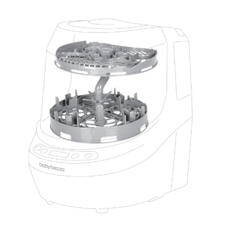 Baby Brezza Breast Pump Parts Rack, Gray