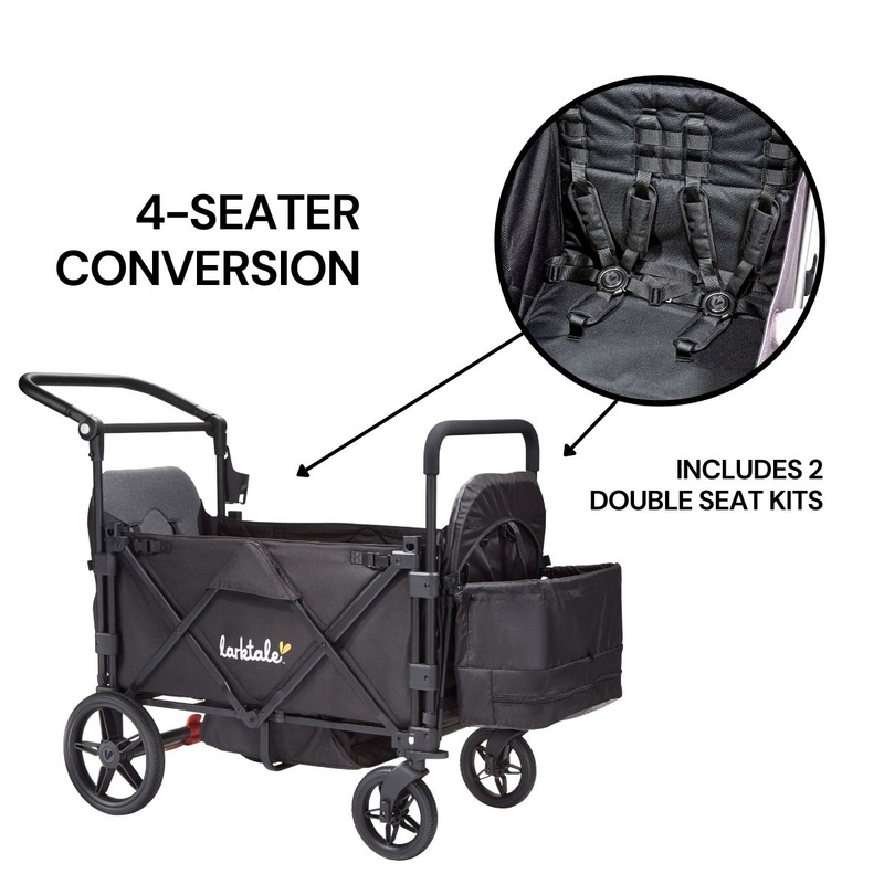 Larktale Caravan (4 Seater) Stroller Wagon Bundle – Byron Black