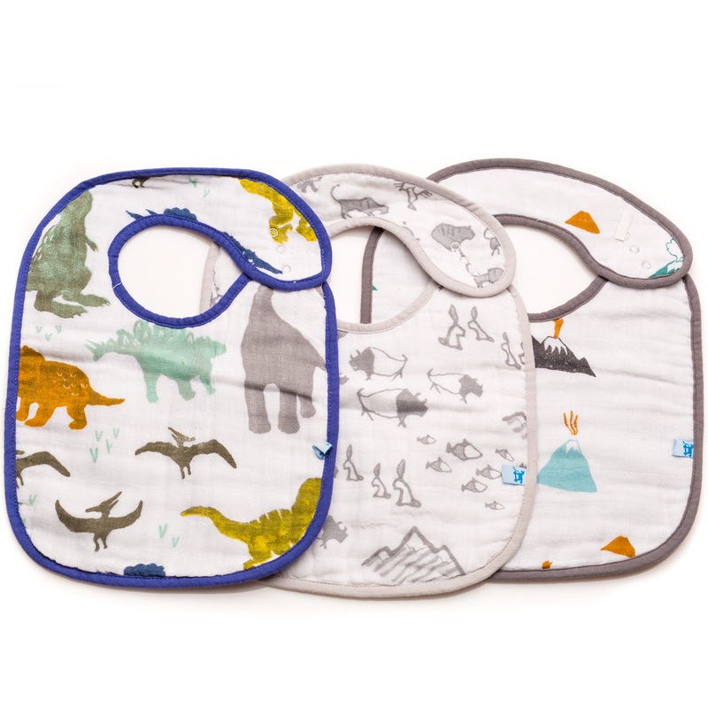 Little Unicorn Cotton Classic Bib 3-Pack – Dino