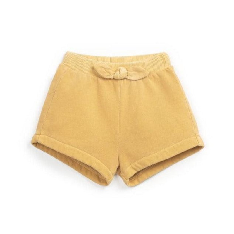 Play Up – Organic Bow-Waist Shorts – Marigold Yellow