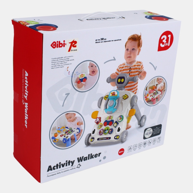 3-in-1 Educational Baby Walker  Sit, Stand & Play