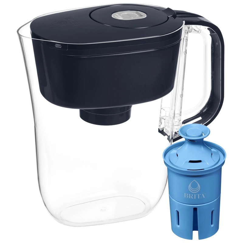 6cup Denali Water Pitcher Dispenser with Standard Water Filter- Black