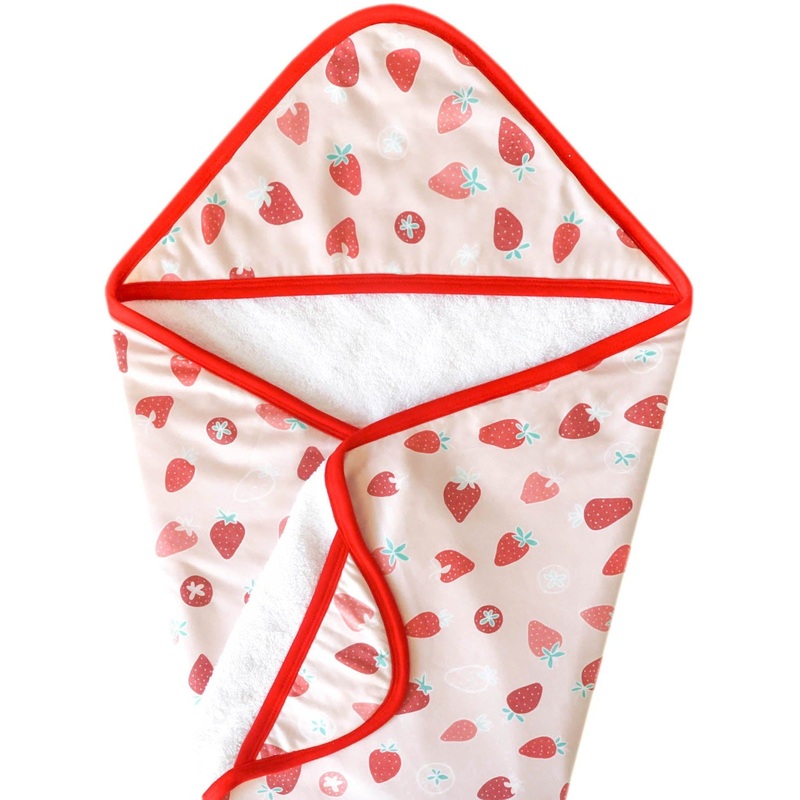 Copper Pearl Premium Baby Knit Hooded Towel | Strawberry