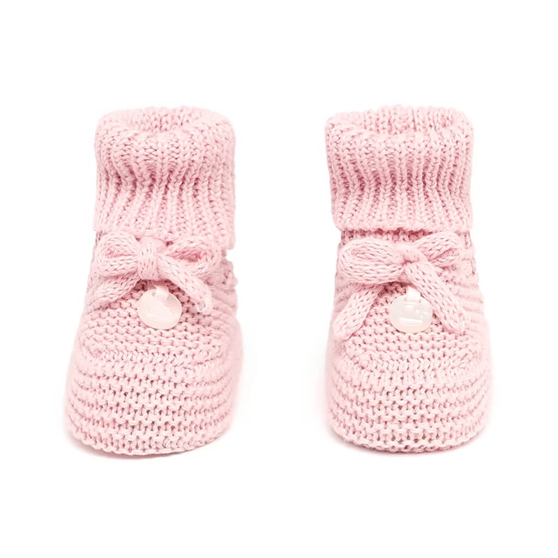 Knit Booties Baby Rose