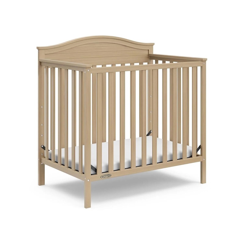 Stella 4-in-1 Convertible Mini Crib with Mattress – Driftwood