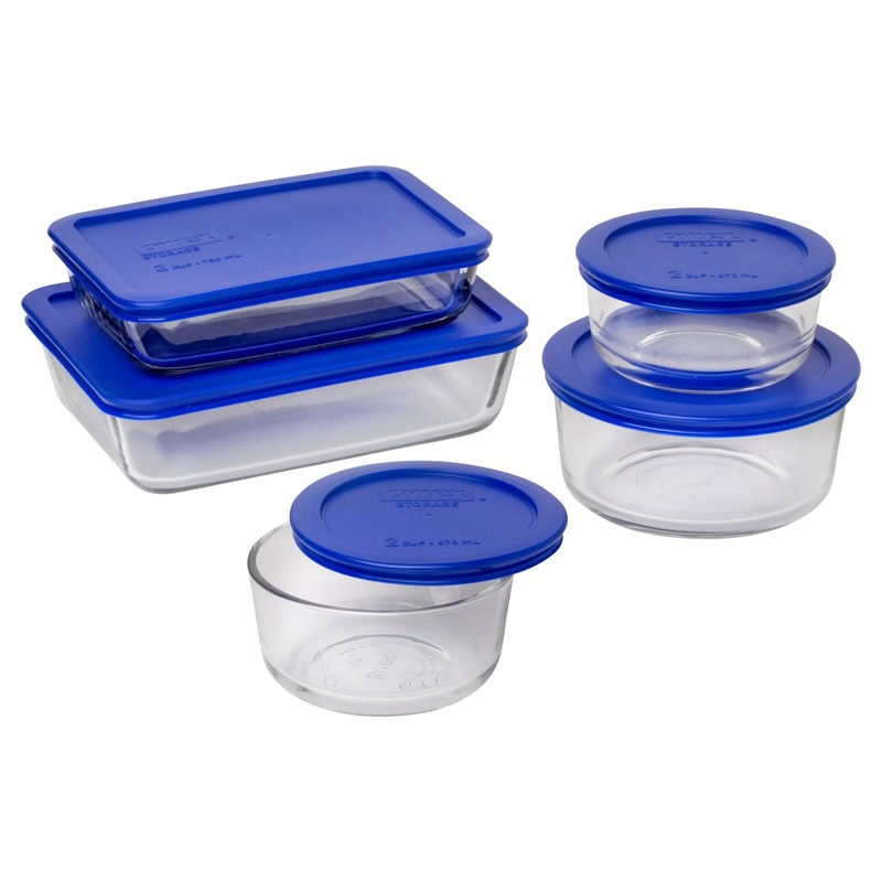 10pc Glass Storage Set: Odor & Stain-Resistant Containers with Lids