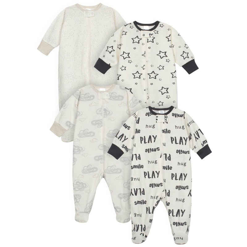 4-Pack Baby Neutral Words Sleep ‘N Plays