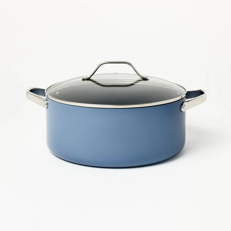 8qt Nonstick Ceramic Coated Aluminum Stock Pot
