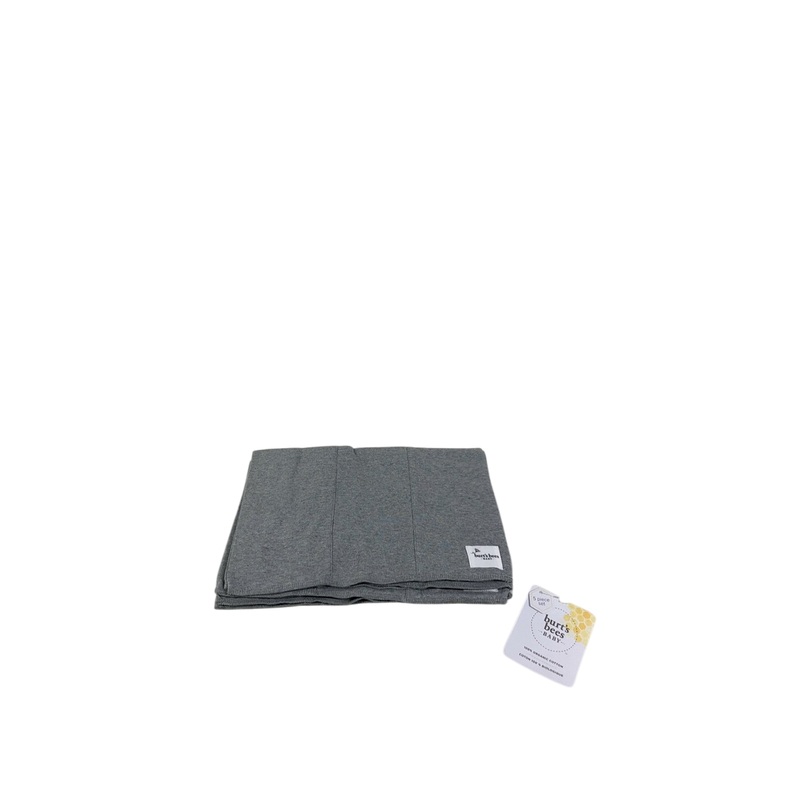 Burt’s Bees Baby Burp Cloths, 5-Pack, Grey Solid