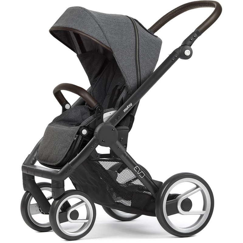 Mutsy Evo Stroller, Farmer Collection – Black/Fishbone Dawn