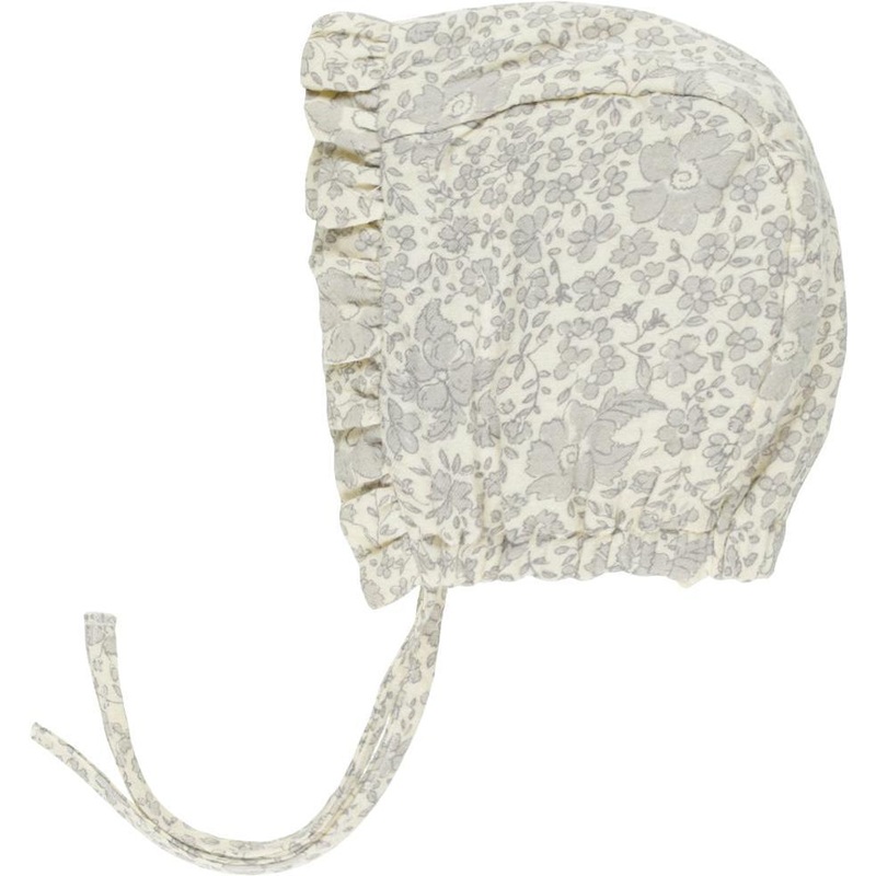 Quincy Mae Woven Ruffle Bonnet || Blue Blossom