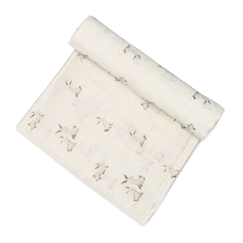 Crane Baby Organic Cotton Bunny Single Swaddle