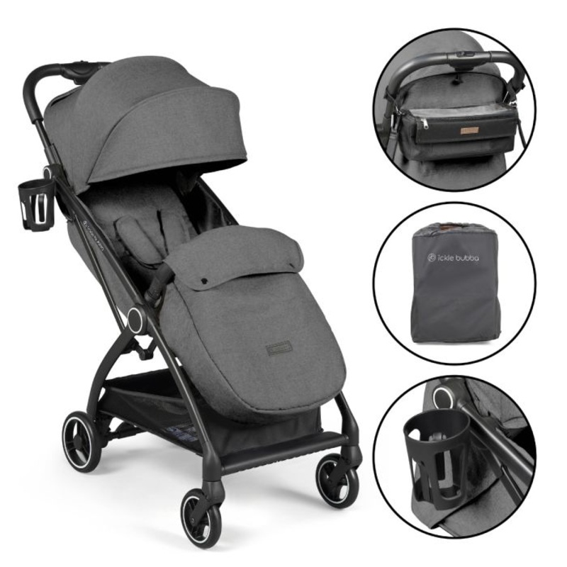 Ickle Bubba Aries Prime Autofold Stroller – Graphite Grey