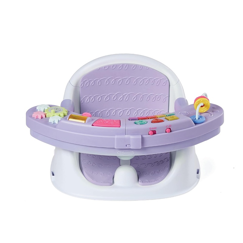 Infantino Music & Lights 3-in-1 Discovery Booster, Lavendar