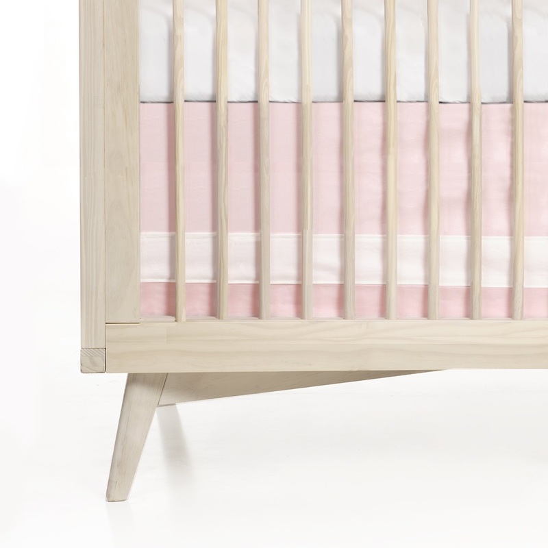 Oilo Solid Crib Skirt – Blush