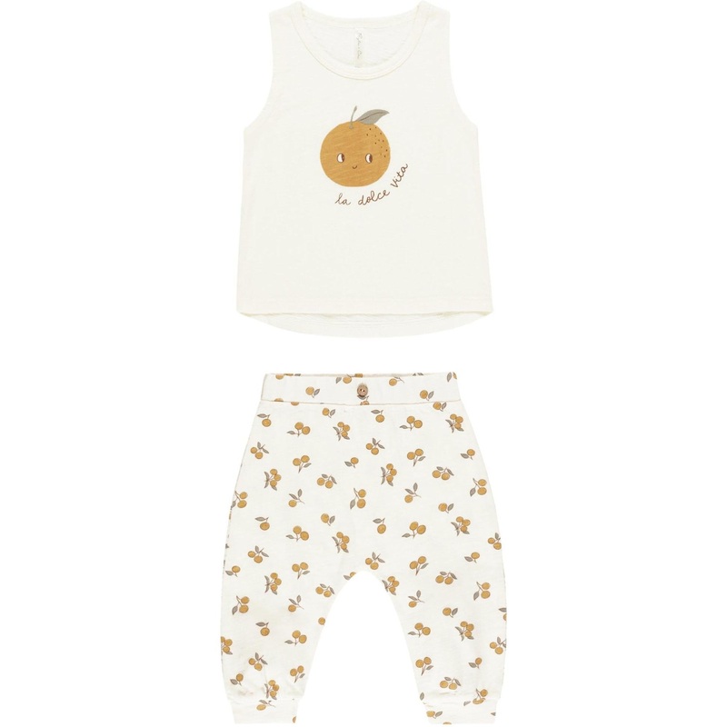 Rylee + Cru Tank + Slouch Pant Set || Oranges