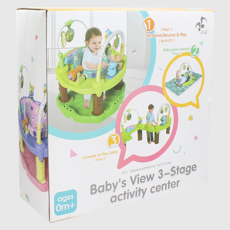 3-in-1 Baby Activity Center Toddler Bouncing Saucer 3-position