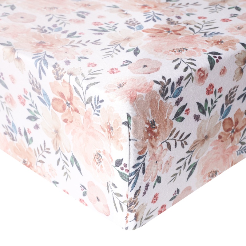 Copper Pearl Premium Knit Fitted Crib Sheet | Autumn